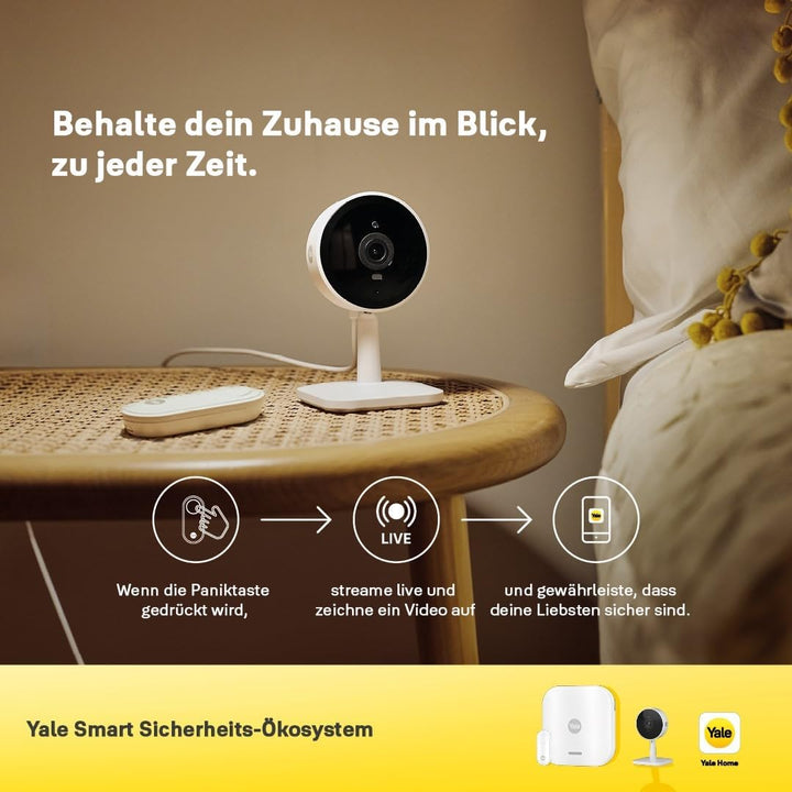 Yale - Smarte Innenkamera - SV-IC-1A-W-EU - Full HD Live Ansicht & Zwei-Wege-Audio - Bewegungsaufzei