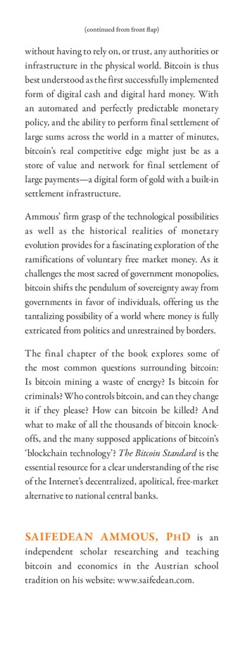 The Bitcoin Standard: The Decentralized Alternative to Central Banking, Gebundenes Buch