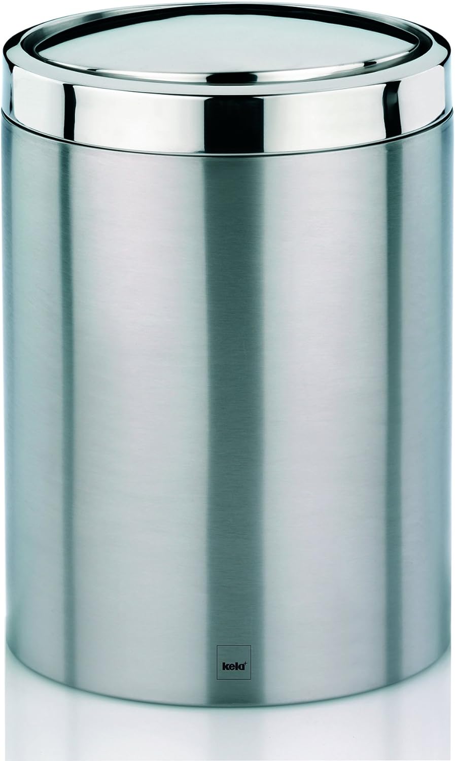 KELA 21382, Schwingdeckeleimer 7,0 l, Edelstahl, Ari, Silber Matt, 19.5 x 19.5 x 27.5 cm Silber Matt