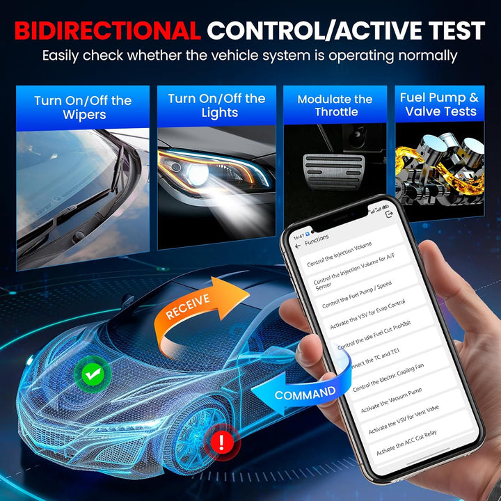 OBD2 Diagnosegerät Auto KINGBOLEN EDIAG Elite Alle System Scanner,Auto Auslesegerät mit 15 Resets un