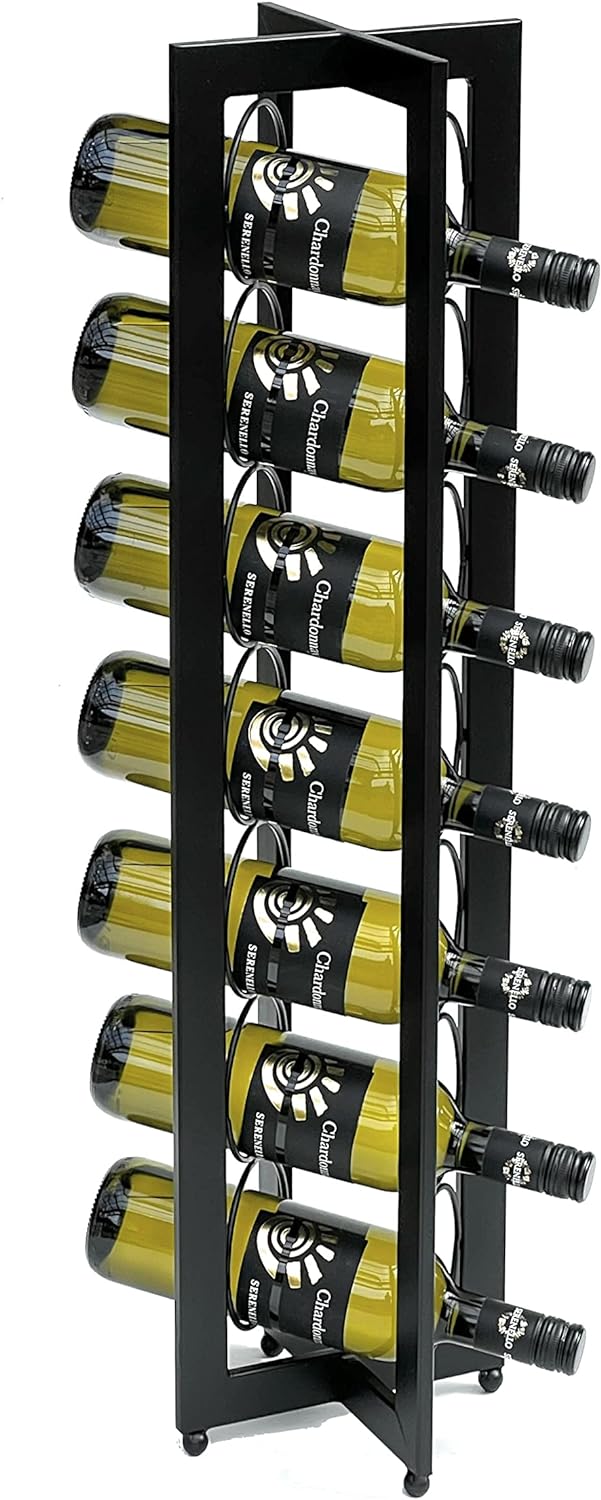 DanDiBo Design Weinregal Metall Schwarz Stehend 96323 X 80 cm Flaschenregal Flaschenständer Flaschen