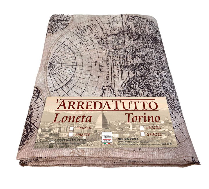 Gran Foulard Überwurf Sofabezug Loneta Stoff (Welt Braun, 1 Einzelbett)