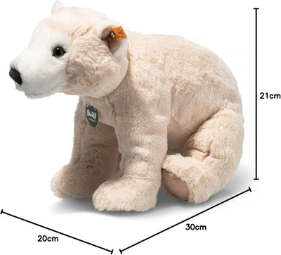 Steiff 062575 Teddies for Tomorrow Siro Eisbär 30cm, Creme sitzend