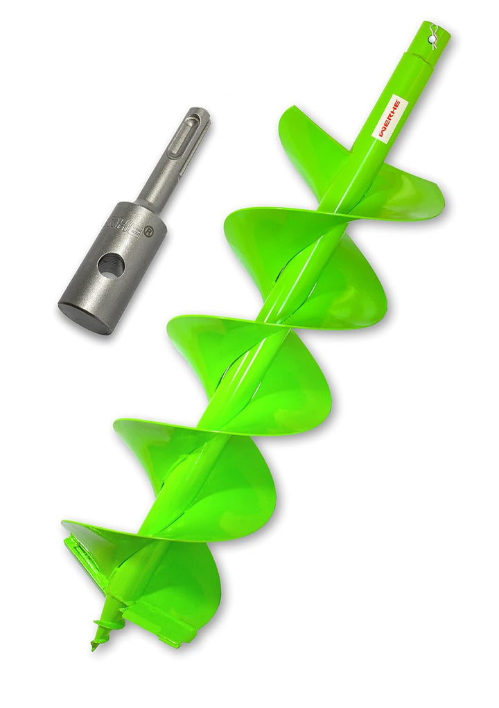 WERHE® Profi Bohrer Starker Stahl, Erdbohrer für bohrmaschine 250 mm Doppel-Welle extrem robust mit