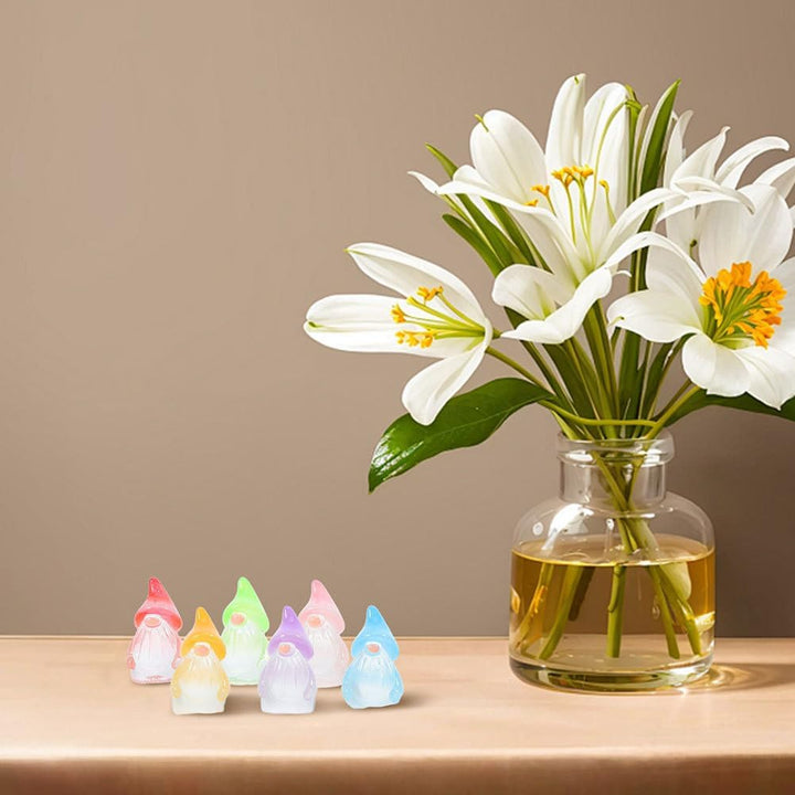Supvox 60 Stück Nachtleuchtende Mini Gartenzwerge - Ostern Deko Figuren aus Harz - Fluoreszierende M