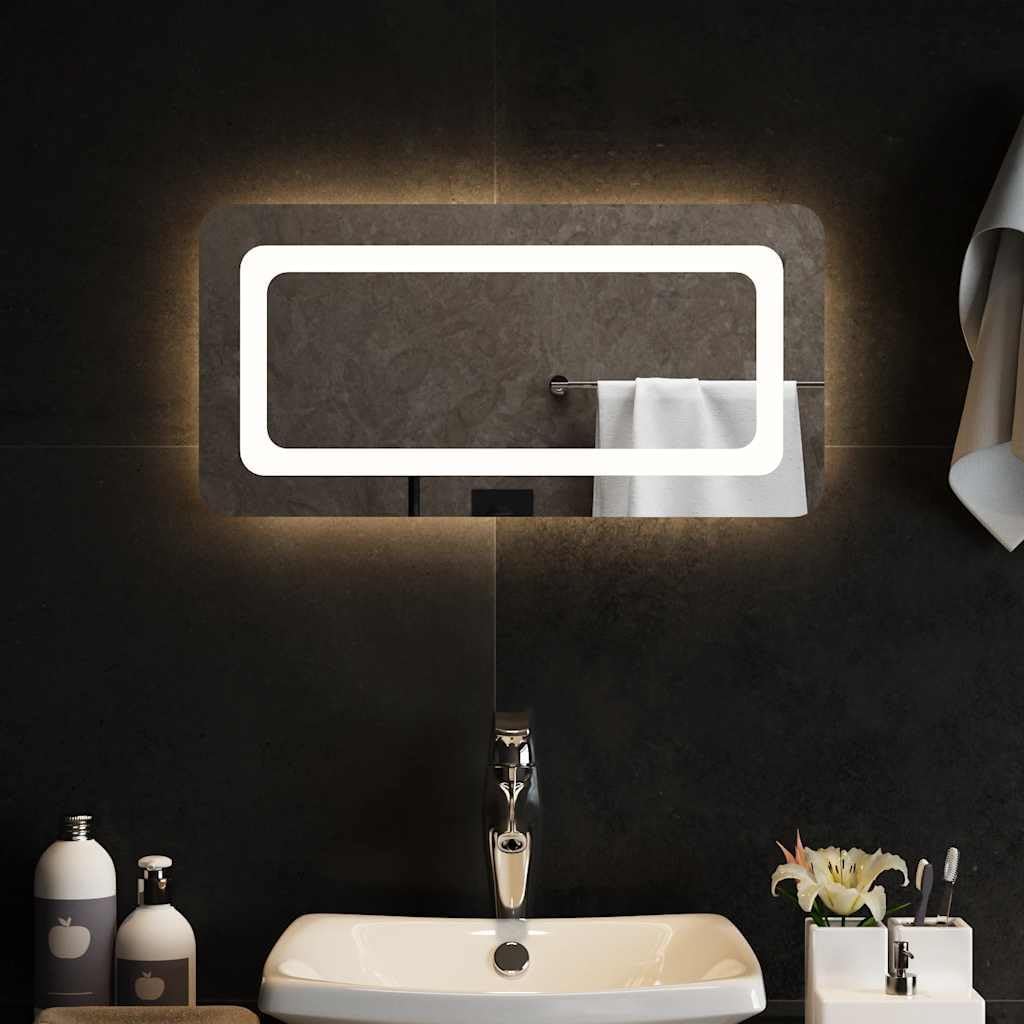 vidaXL LED Badspiegel Lichtspiegel Wandspiegel Badezimmerspiegel Spiegel Schminkspiegel Hängespiegel