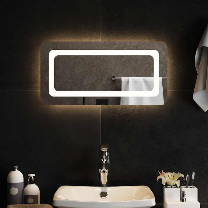 vidaXL LED Badspiegel Lichtspiegel Wandspiegel Badezimmerspiegel Spiegel Schminkspiegel Hängespiegel