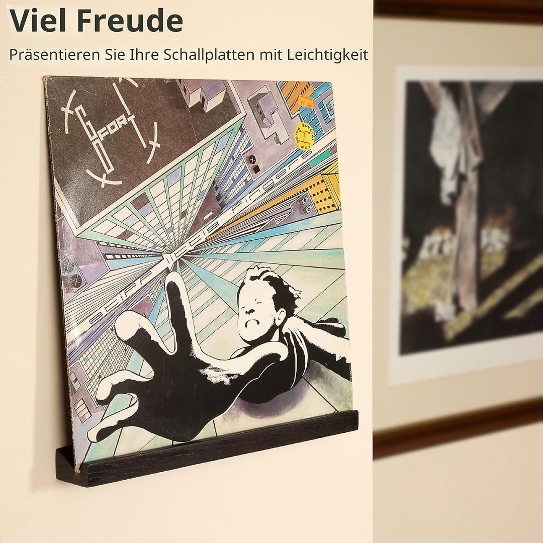 KAIU Schallplattenständer LP Schallplatten Ständer Halter Wandhalterung Display Regal Aufbewahrung V