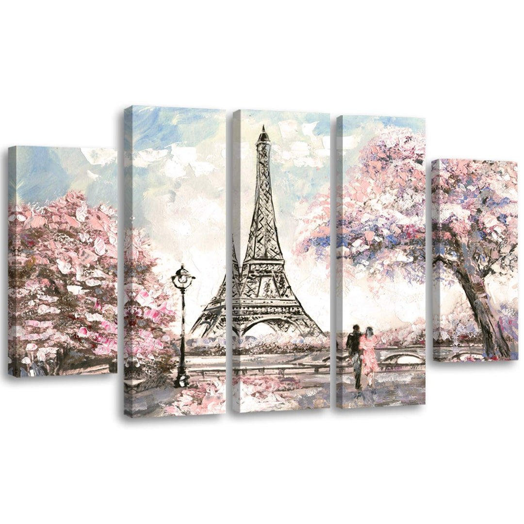 Feeby. Leinwandbild - 5 Teile - Bilder, Wand Bild, Wandbilder, Kunstdruck XXL, 5-Teilig, Typ B, 150x