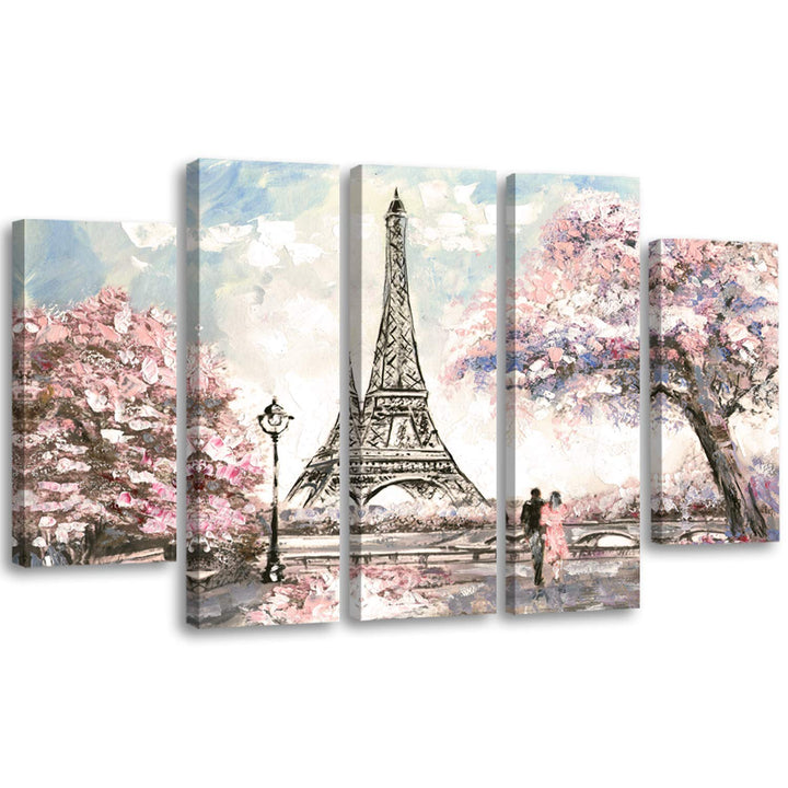 Feeby. Leinwandbild - 5 Teile - Bilder, Wand Bild, Wandbilder, Kunstdruck XXL, 5-Teilig, Typ B, 150x