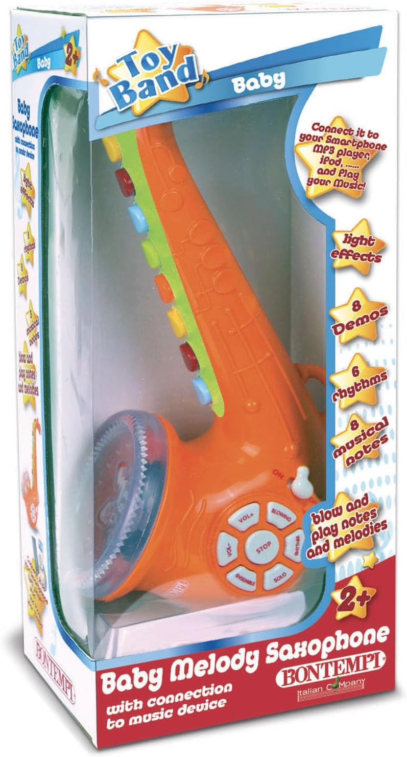 Bontempi 36 3925 Baby Melody Saxophone, Mehrfarbig, 9.5 x 16 x 32 cm