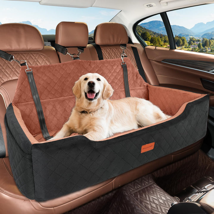 Hunde Autositz für Grosse Hund unter 100 lbs, Waschbares Hundesitz Auto für 2 Mittlere Hunde, Abnehm