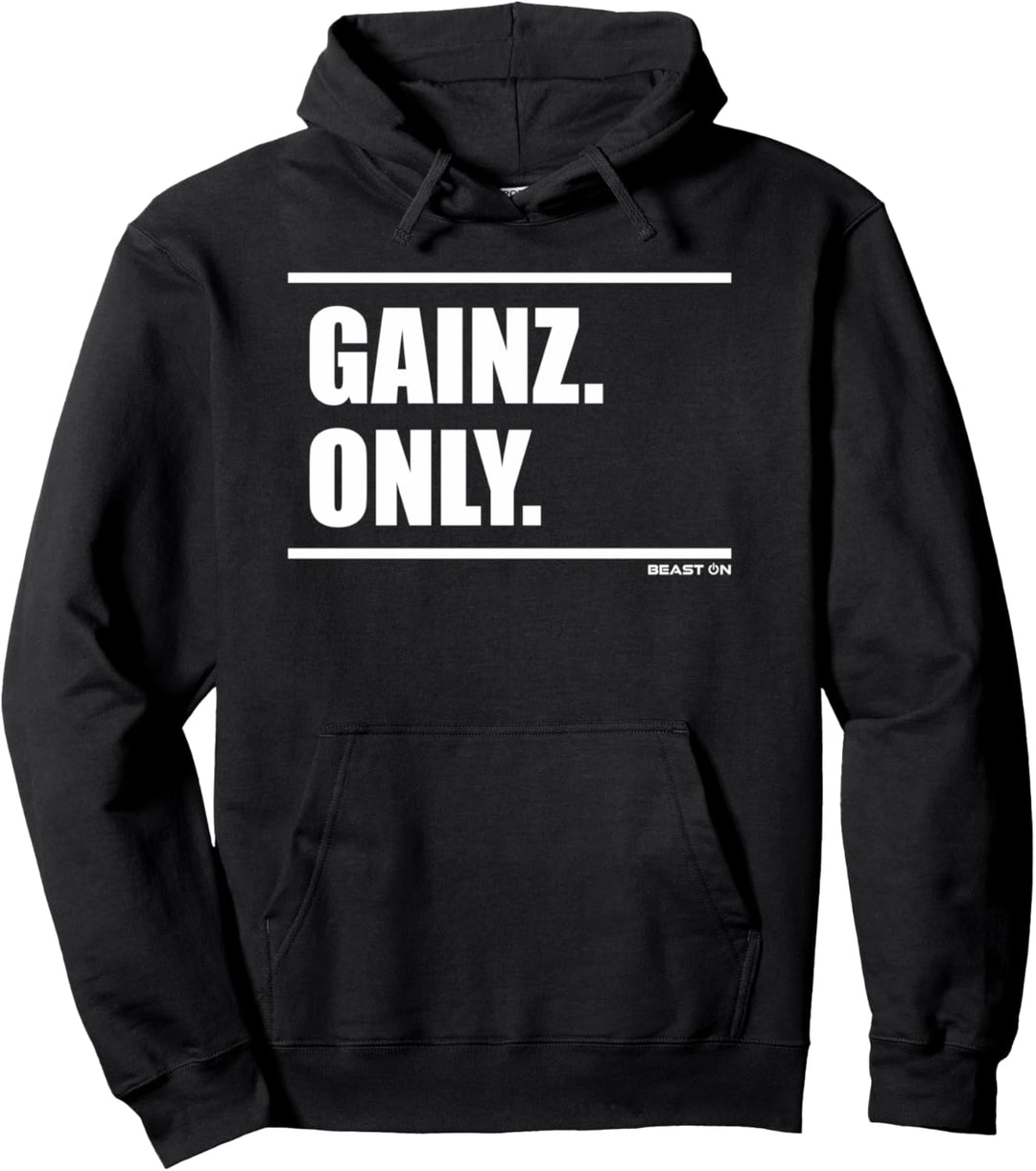 Gains Gainz Only Bodybuilding Sport Gym Fitness Motivation Pullover Hoodie