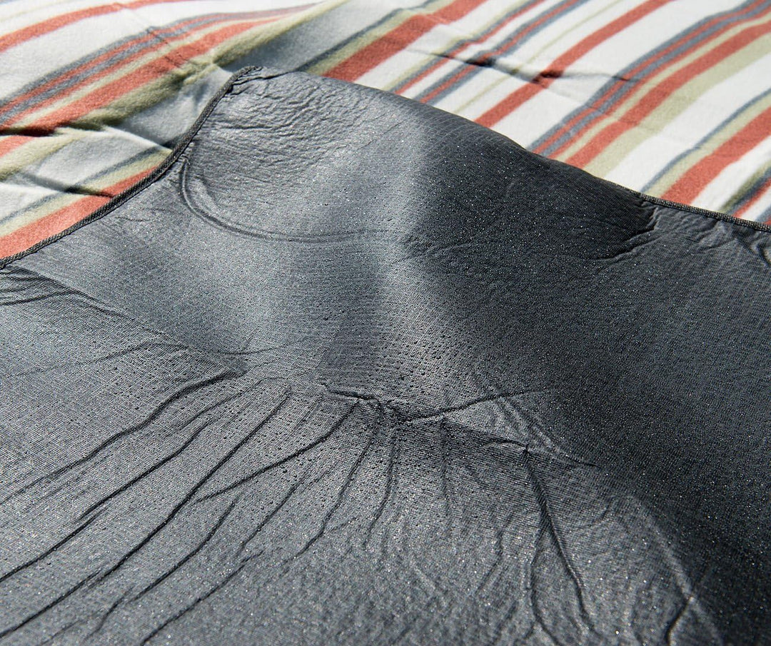 PEARL Thermo Picknickdecke: Fleece-Picknick-Decke 200 x 175 cm, Wasserabweisende Unterseite (Picknic