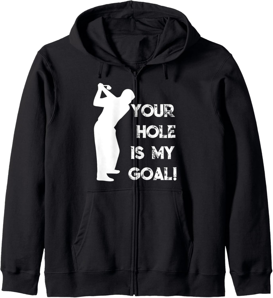 Zweideutiger Spruch | Lustiges Perverses Golfer Geschenk Kapuzenjacke