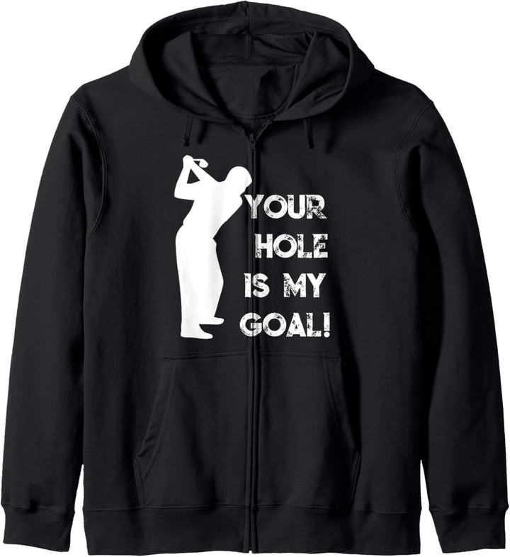Zweideutiger Spruch | Lustiges Perverses Golfer Geschenk Kapuzenjacke
