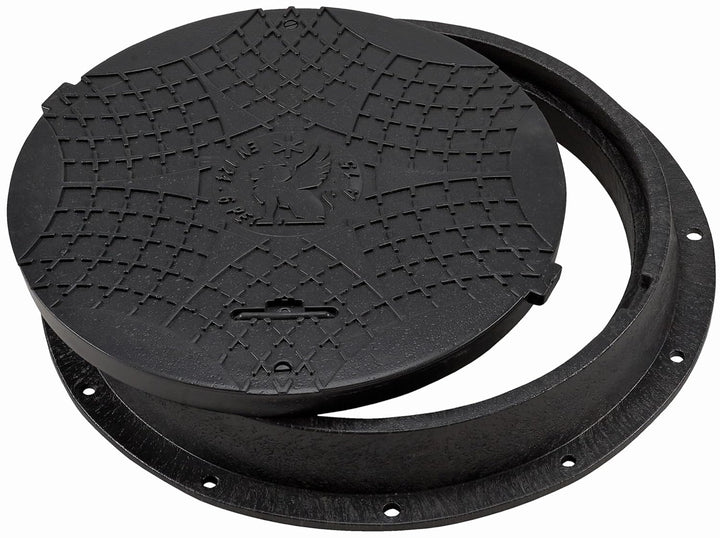 BABYLONPLAST Schachtabdeckung, Schachtdeckel DN600/800, 15 kN - Hochbelastbarer Kunststoff Kanaldeck