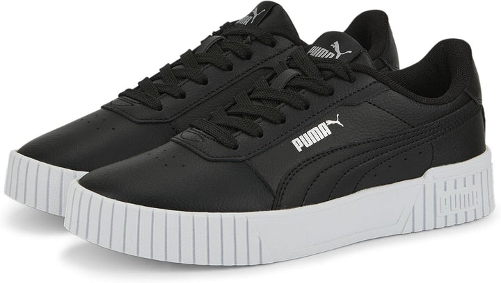PUMA Mädchen Carina 2.0 Jr Sneaker 35.5 EU Puma Black Puma Black Puma Silver, 35.5 EU Puma Black Pum