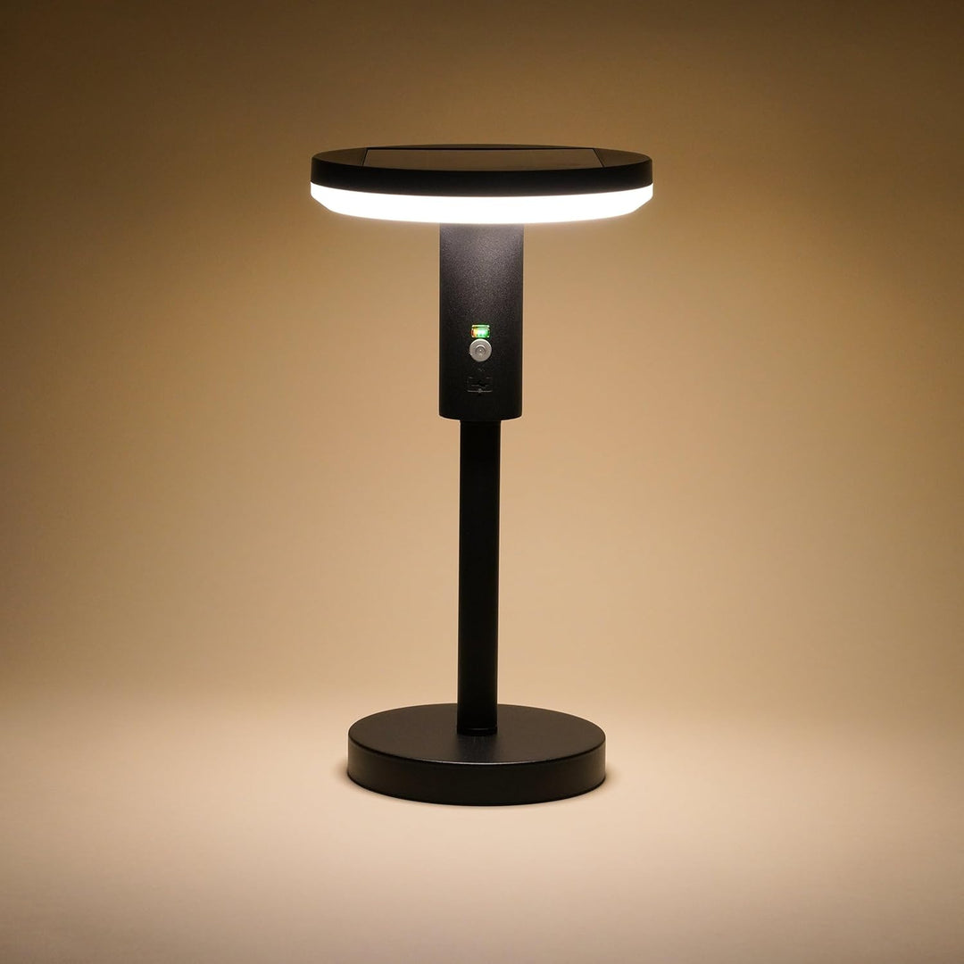 Esotec Solar Sensor Tischleuchte Leseleuchte Talino 38, 3000K warmweiss, 3 Leuchtstärken, dimmbar, L