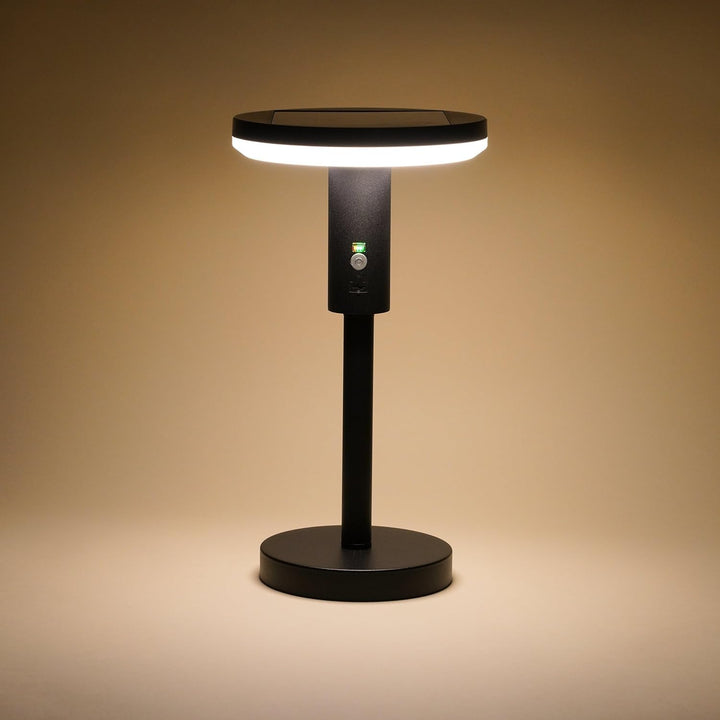 Esotec Solar Sensor Tischleuchte Leseleuchte Talino 38, 3000K warmweiss, 3 Leuchtstärken, dimmbar, L