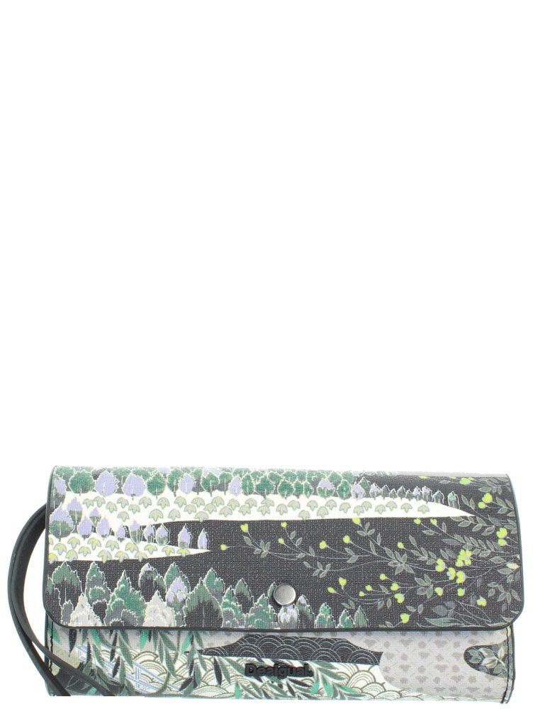 DESIGUAL GELDBÖRSE DAMEN MONE EXPLORER REVERSIBLE 18WAYP54 uni olivgrün
