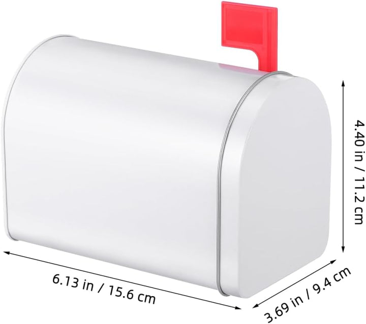 Gadpiparty Zinnplattenspeicherbox für DIY Weihnachtsbriefkasten mit Signalflaggen Dekorative Aufbewa