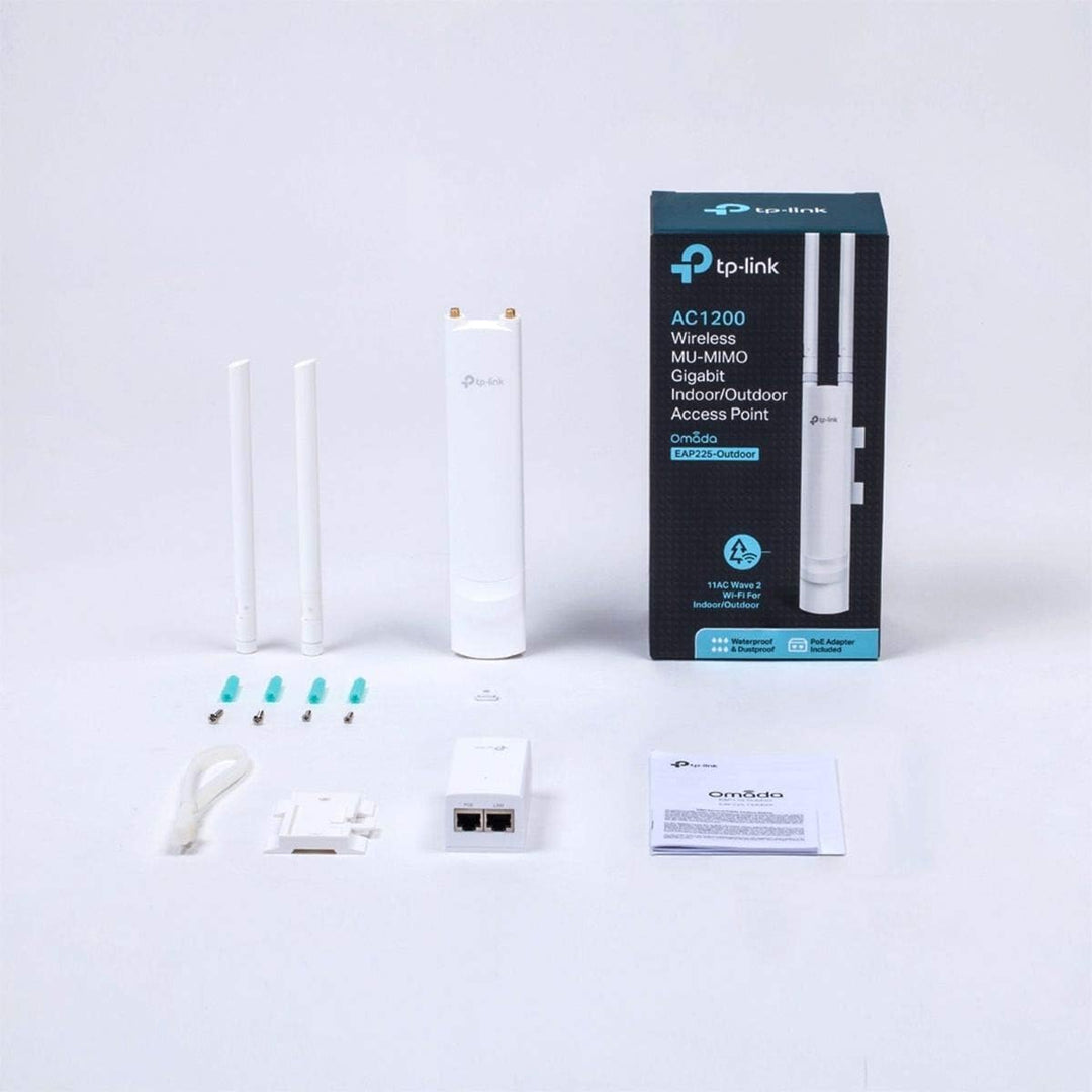 TP-Link EAP225 Outdoor AC1200 Gigabit WLAN Access Point Für Garten, weiss & OC200 Omada Hybrid PoE C
