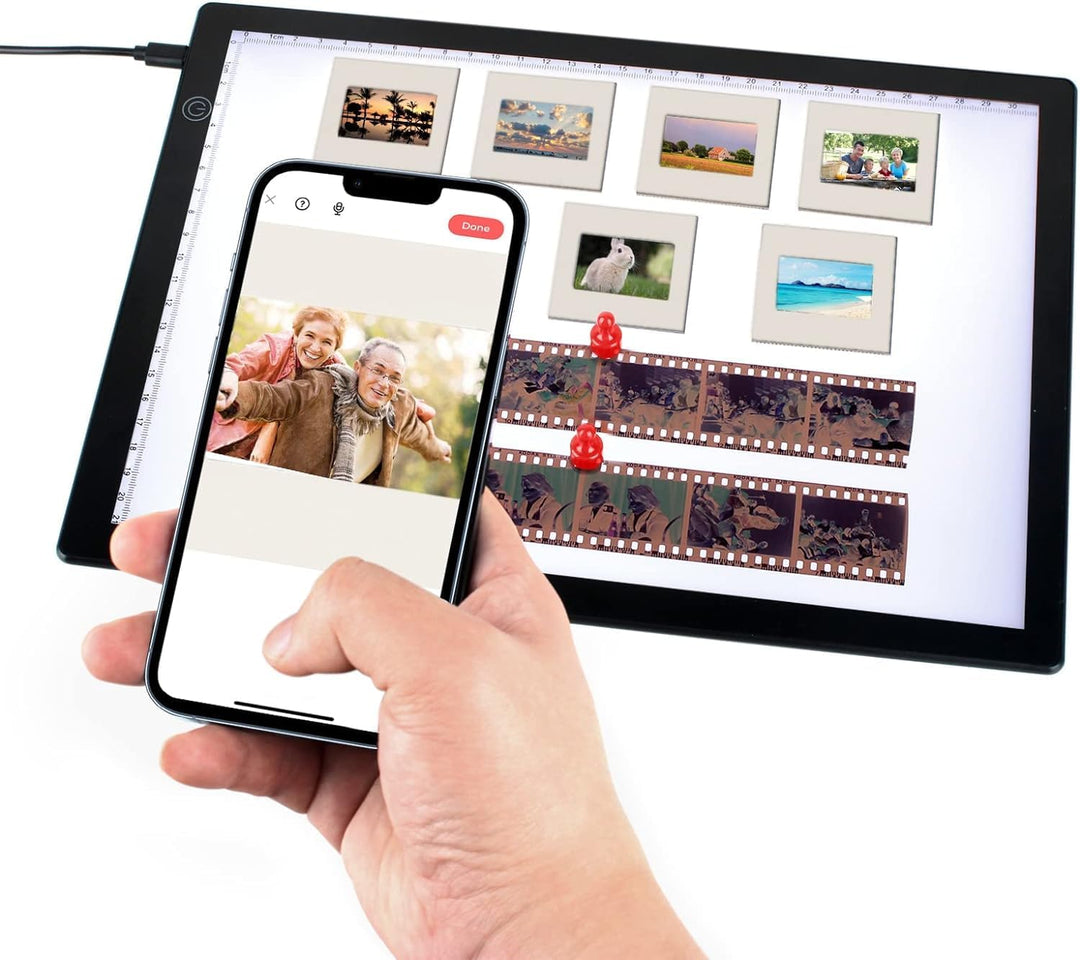 TCNEWCL Diascanner zum Digitalisieren, Film Dias-Scanner Tragbarer, 30 x 21 Zentimeter LED Lichtpane