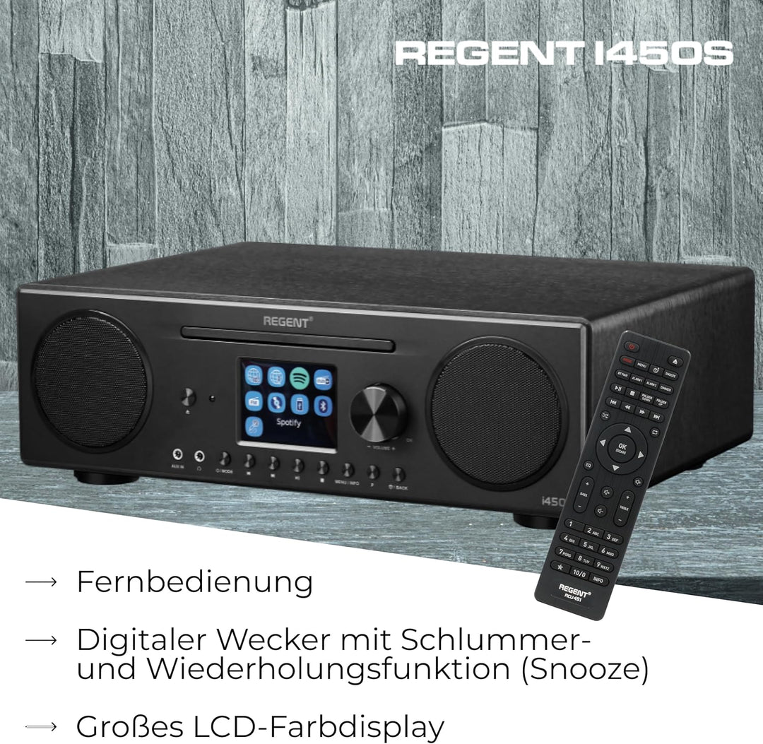 Ferguson Regent i450s CD-Player Internetradio mit Netzwerkfunktion, Spotify Connect, AUX, USB, Bluet