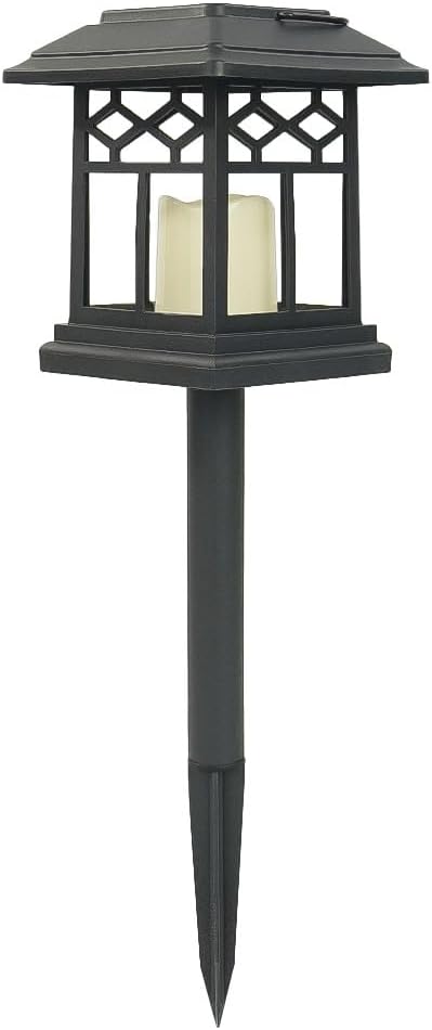 Festive Lights 2-in-1 LED Solarleuchte Garten mit Flammeneffekt Laterne Flackernde Flamme Solar Gart