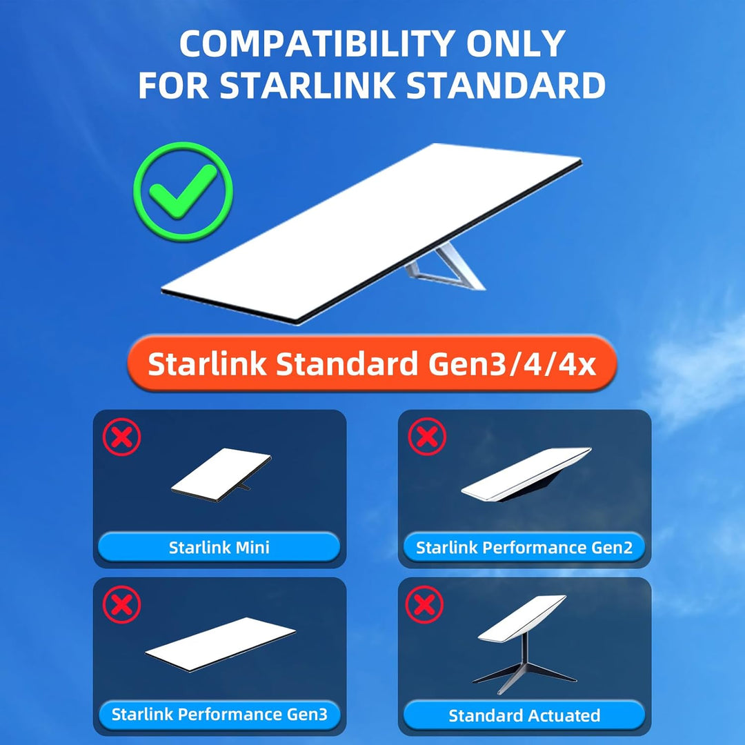 Verlängerte Starlink Halterung für Gen 3,55-80CM Verstellbare Starlink Standard Gen 3 Halterung Lang