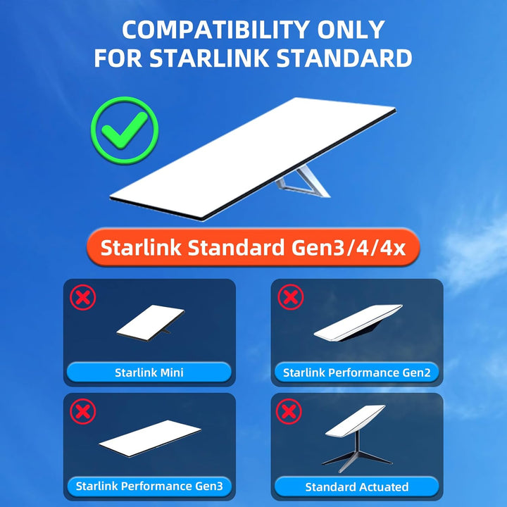Verlängerte Starlink Halterung für Gen 3,55-80CM Verstellbare Starlink Standard Gen 3 Halterung Lang
