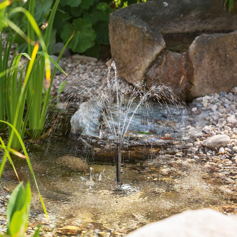 Solar Teichpumpe 2 Watt Solarmodul 175 l/h Förderleistung 70 cm Förderhöhe Komplettset Gartenteich,