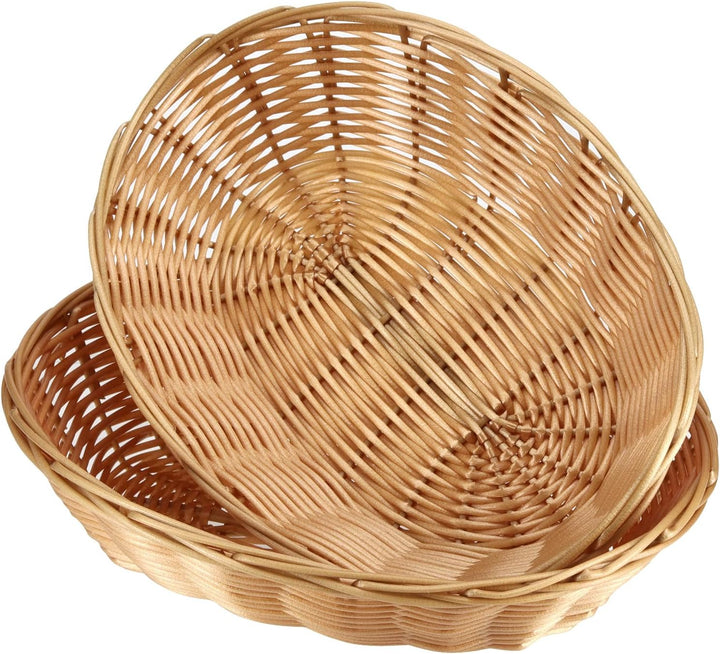 FUNSUEI 18er Set Brotkorb Oval Kunststoff, Brötchenkorb Brotkörbchen aus Plastik, 23 x 15 x 6,5cm Br