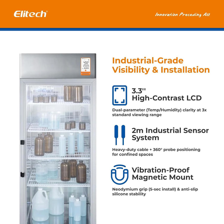 Elitech GSP-6 Temperatur Datenlogger Temperatur Luftfeuchtigkeits Datenlogger 16000 Punkte Aufnahmek