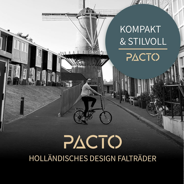 PACTO-Eight Hochwertiges Faltrad 27cm Stahlrahmen 20 Zoll Doppelwandige Aluminiumfelgen 6 Gang Shima