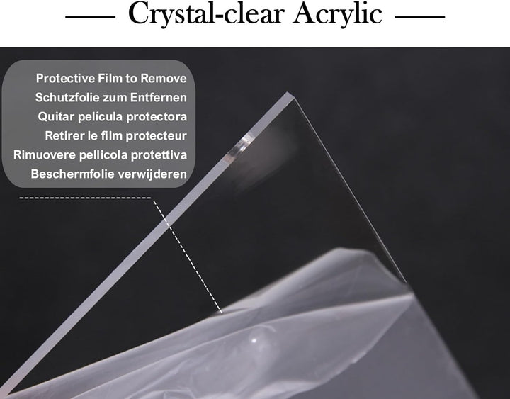 TUKA-i-AKUT 5st. Büro Türschild A4, Klare Acryl Info Sign Halter Transparent, Büroschild zum selbst