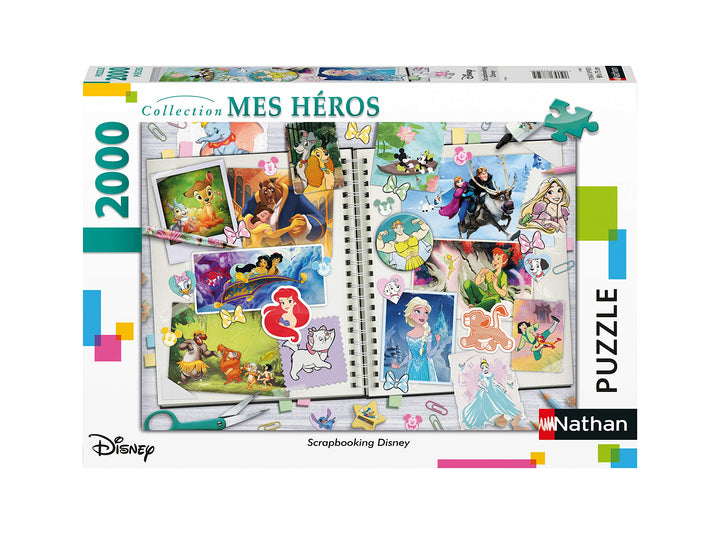 Puzzles Nathan 4005556878871 2000 Teile – Scrapbooking Disney Classique Puzzle für Erwachsene