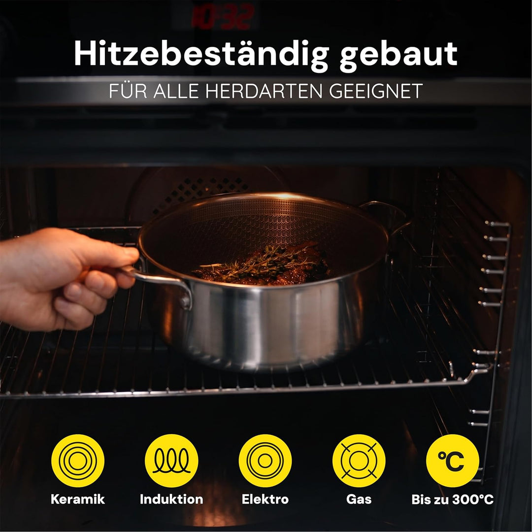 MISO Diamond Dust Keramisch Non-Stick Topf 24 cm (5 L) | Induktion – Perfekte Wärmeverteilung, 100%