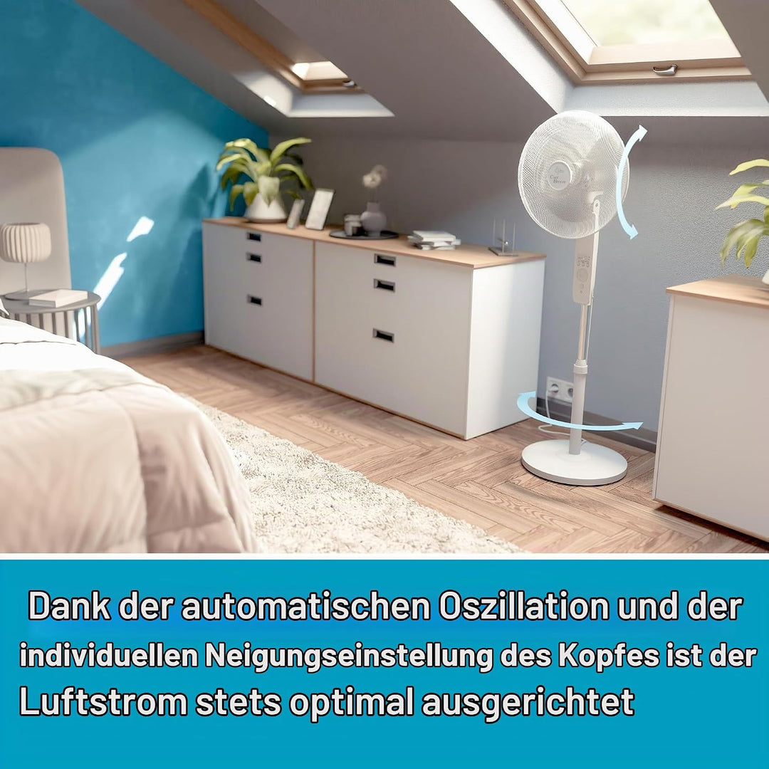 SUNTEC Ventilator mit Fernbedienung, Timer | Stand Standventilator CoolBreeze 4000 | Leise 40 cm Dur