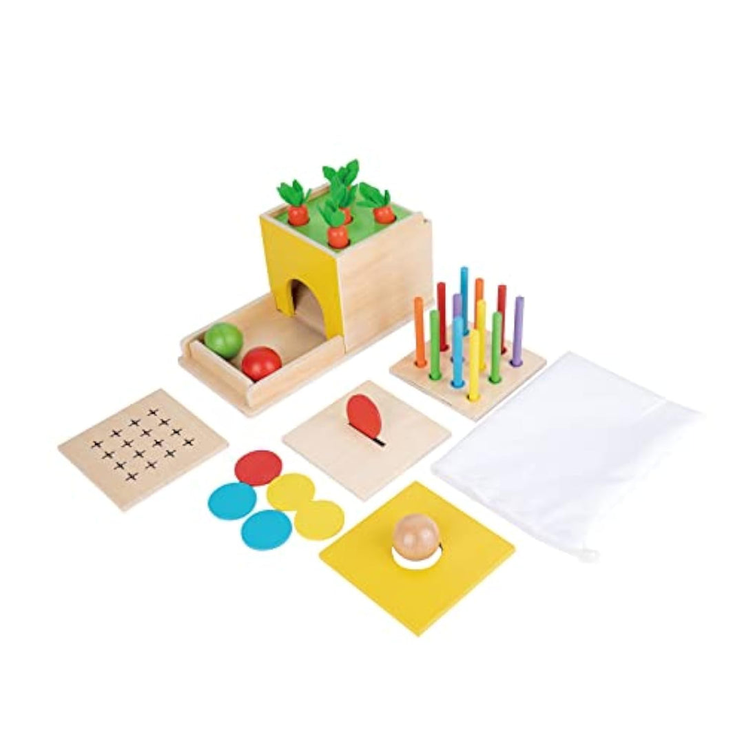 Adena Montessori Spielzeug ab 1 2 3 Jahr,Montessori Spielzeug Baby EnthäLt Karotten Ernte Spiele, Mo