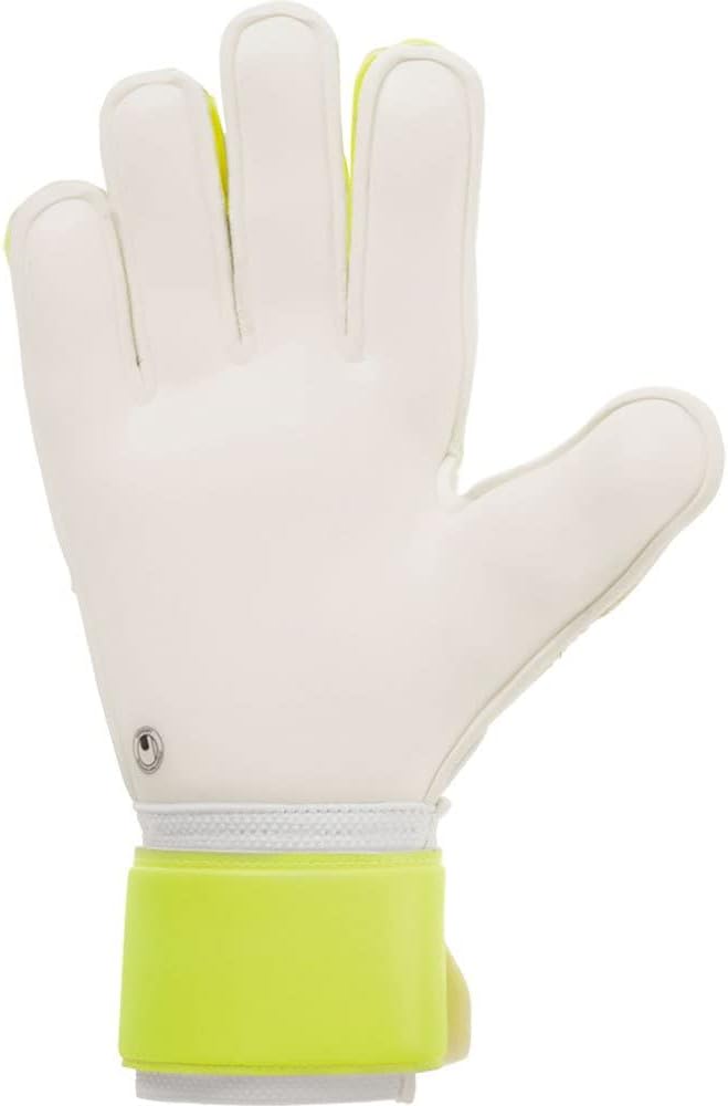 uhlsport Men's Pure Alliance Supersoft Torwarthandschuhe 9.5 01 weiss/fluo gelb/schwarz, 9.5 01 wei&