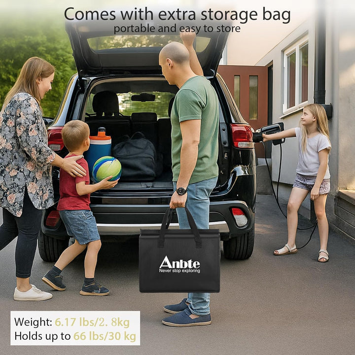 Anbte Campingtisch Klapptisch 87x40x26cm(LxBxH) mit Dicker Aluminium Rahmen Niedriger Picknicktisch