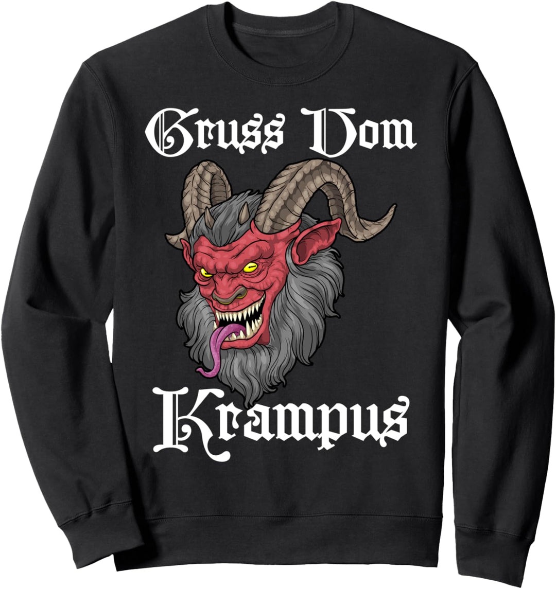 Gruss Vom Krampus Germanischer Weihnachtsdämon Frohe Krampus Sweatshirt