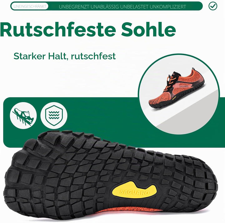 SAGUARO Herren Barfussschuhe Leicht Damen Traillaufschuhe rutschfeste Minimalistische Unisex Atmungs
