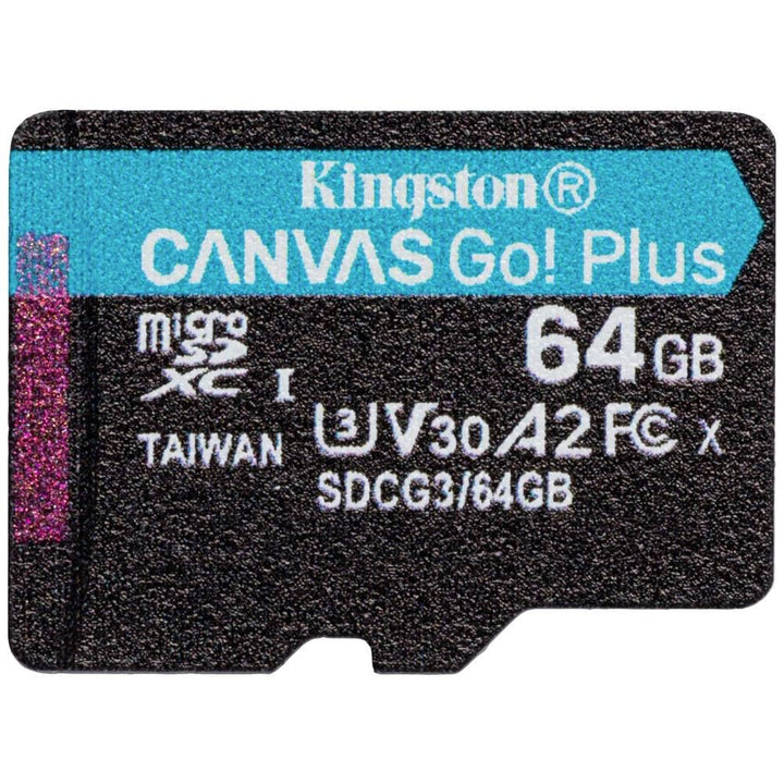 Kingston Canvas Go! Plus microSD Speicherkarte Klasse 10, UHS-I 64GB microSDXC 170R A2 U3 V30 Einzel
