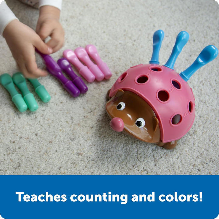 Learning Resources Spike – der feinmotorische Igel Rosa, 14 Stück, ab 18 Monate, feinmotorisches & s
