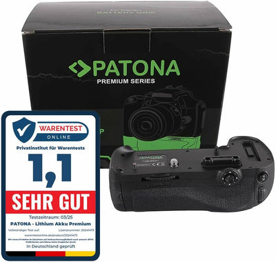 PATONA 1496 - Ersatz für Batteriegriff Nikon MB-D12 für D800 D800E D810 D810A mit IR-Fernbedienung (