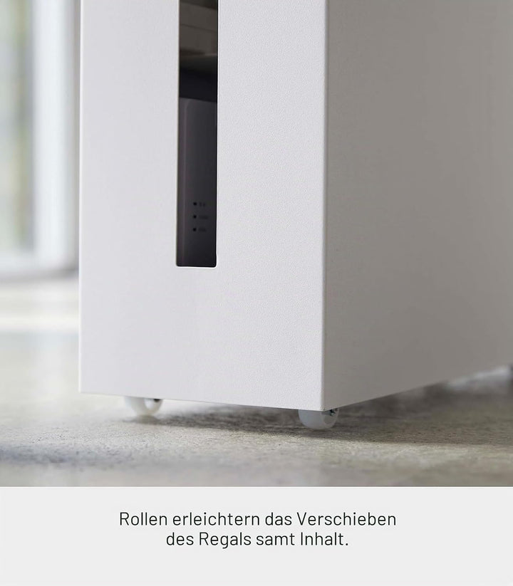 YAMAZAKI Tower Kabelabdeckungen, Metall, Weiss, One Size