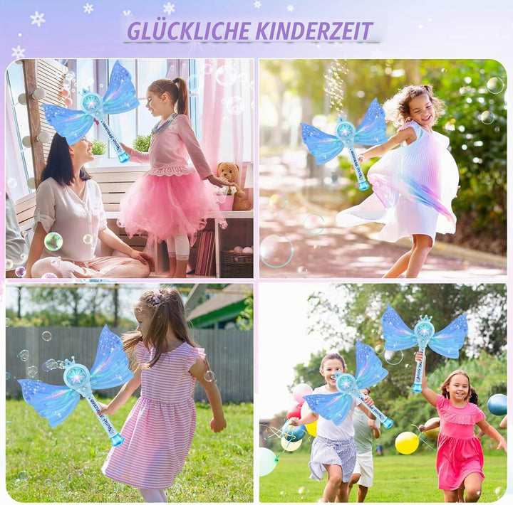 Spielzeug 3-8 Jahre Kinder: Seifenblasenmaschine Spielzeug für Mädchen Geschenke ab 3 4 5 6 7 8 Kind